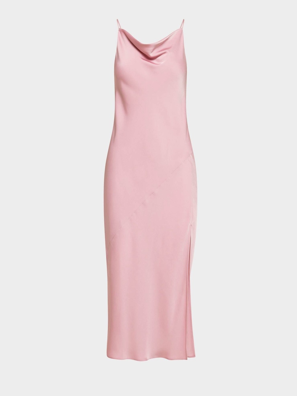 Aritzia Satin Cowl Maxi Dress In Dusty Rose